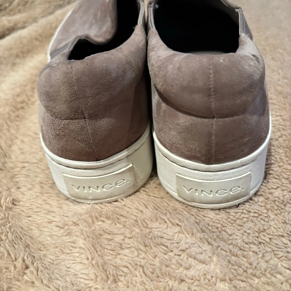 Vince Warren Platform Sneaker Pearl Pink Suede Size 7.5